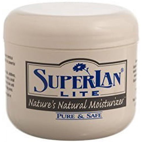 SuperLan Lite Organic Moisturizing Cream Hypoallergenic Skin Care Ointment, 4 Oz