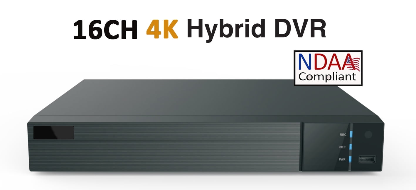 SuperLive Plus 8MP 4K 16CH Hybrid DVR Supports up to 8MP HD-TVI
