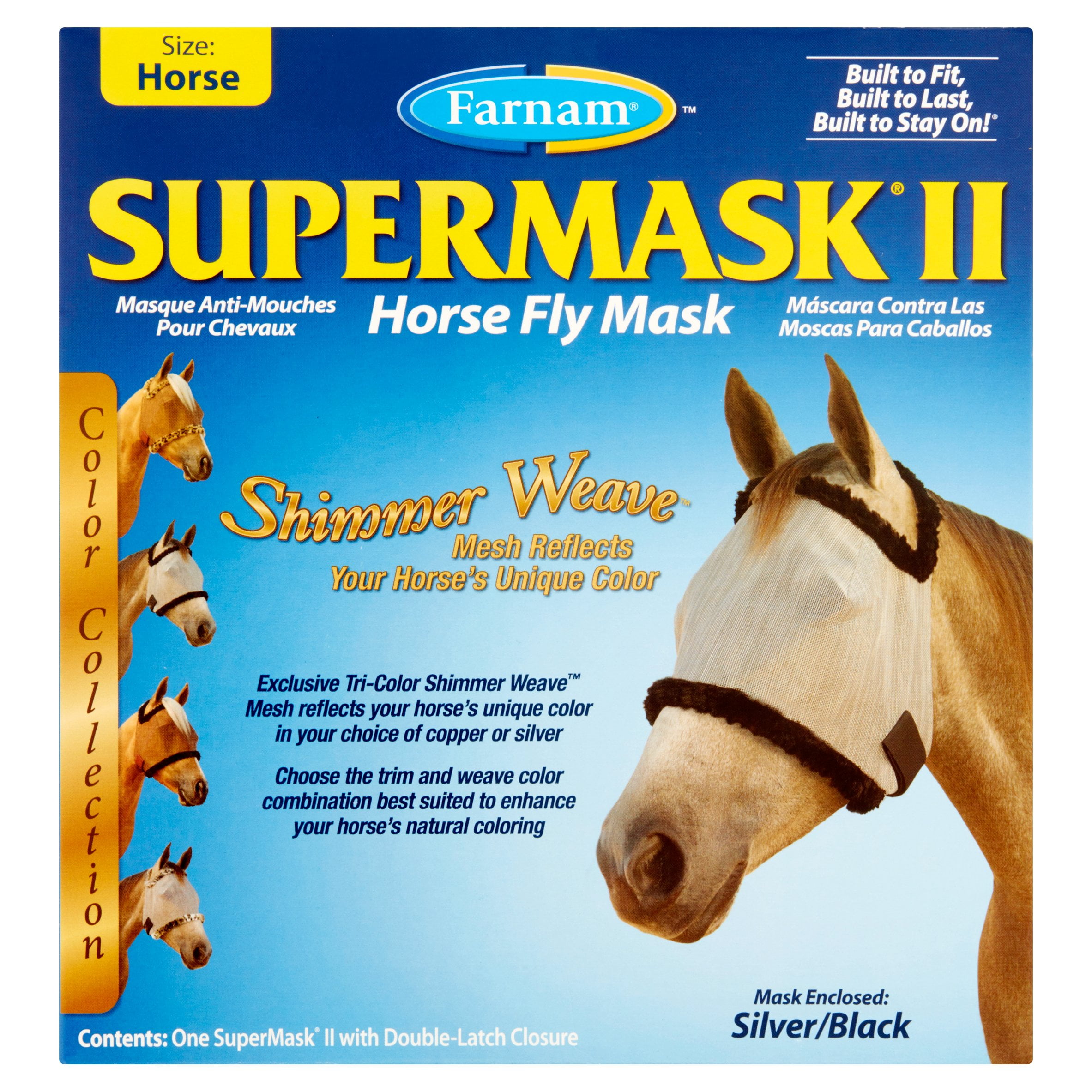 SuperMask II Horse Fly Mask Shimmer Weave Mesh
