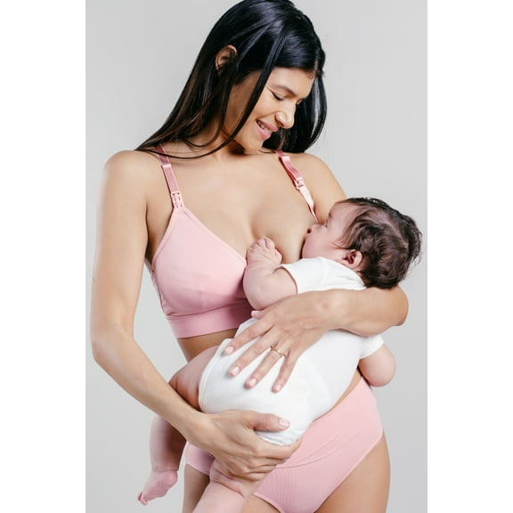SuperMom? Skin-to-Skin Nursing And Pumping Bralette | Rose Pink