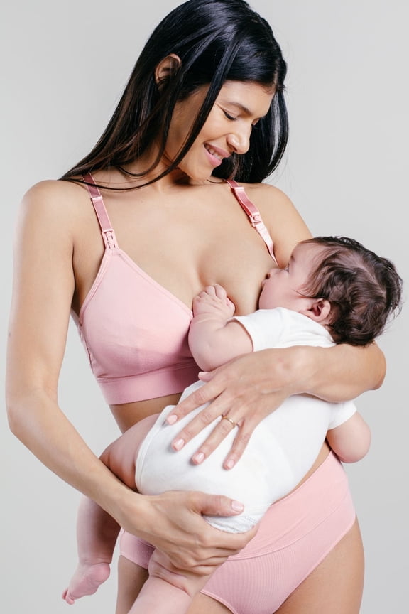 SuperMom? Skin-to-Skin Nursing And Pumping Bralette | Rose Pink