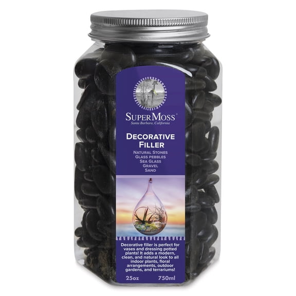 SuperMoss Decorative Stones - Black, 25 oz