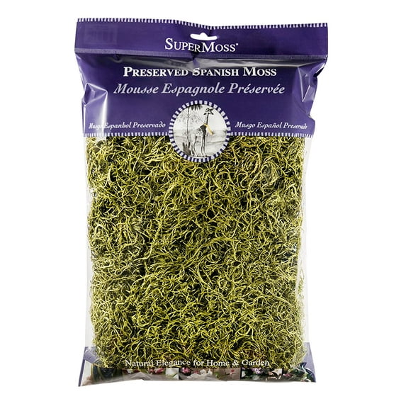 SuperMoss (26968) Spanish Moss Preserved, Chartreuse, 8oz (200 cubic inch)
