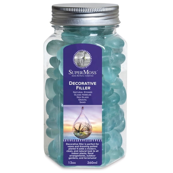 SuperMoss Glass Pebbles - Glacier Blue, 12 oz