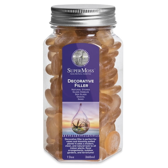 SuperMoss Glass Pebbles - Rose, 12 oz