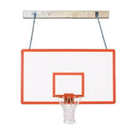 SuperMount46 Performance Steel-Fiberglass Wall Mounted Basketball System, Grey