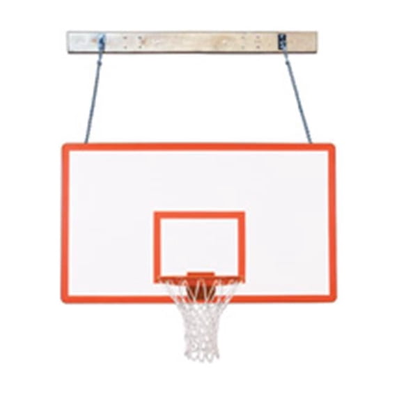 SuperMount46 Performance Steel-Fiberglass Wall Mounted Basketball System, Maroon