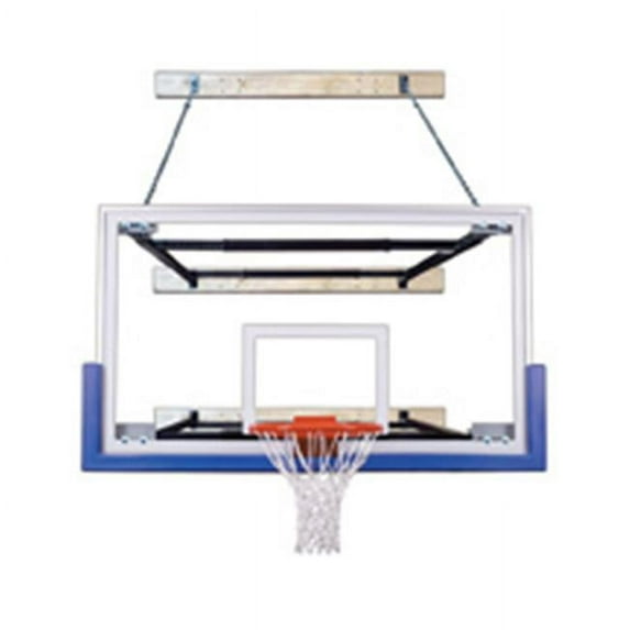 SuperMount68 Triumph Steel-Glass Wall Mounted Basketball System, Sienna Orange