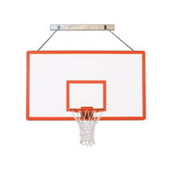 SuperMount80 Performance Steel-Fiberglass Wall Mounted Basketball System, Grey