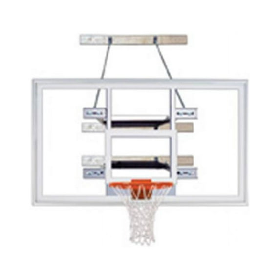 SuperMount80 Supreme Steel-Acrylic Wall Mounted Basketball System, Sienna Orange