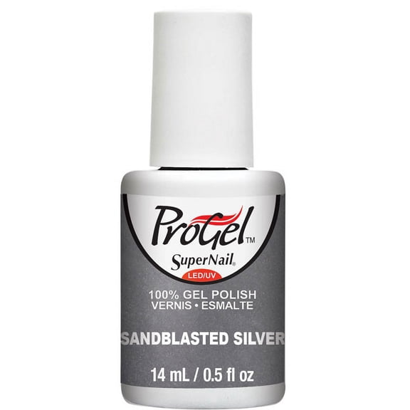 SuperNail ProGel Polish Sandblasted Silver - .5 fl oz / 14 mL