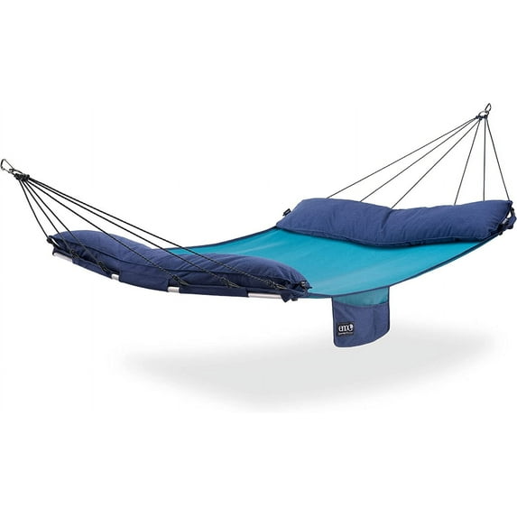 SuperNest SL Hammock - 1 to 2 Person Backyard Hammock - Outdoor Patio Furniture for Backyard, Lawn, or Balcony - Coastal Blue