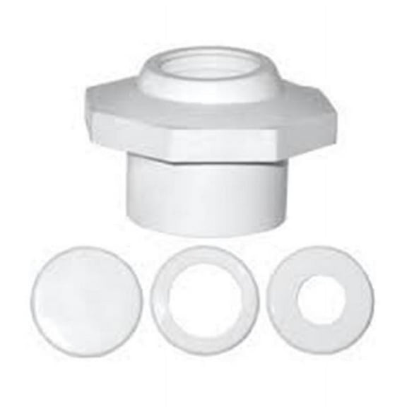 SuperPro 25609-304-000 1.5 in. Slip Wall Inlet Fitting Insider with Snap-In Eyes, Black