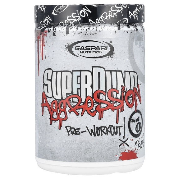 Gaspari Nutrition SuperPump Aggression Pre-Workout, Fruit Punch Fury, 360 g