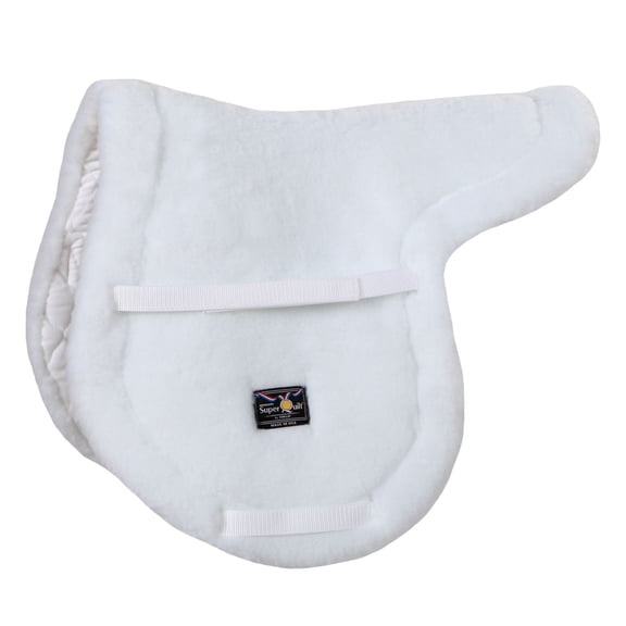 Toklat Superquilt White English Saddle Pad - Durable High-Performance Quilted Horse Pad Close Contact / 19" - 19 1/2" / High Profile