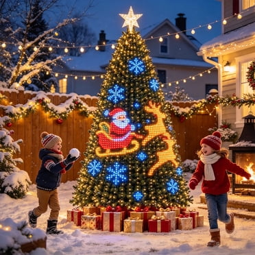 SuperRGB 6Ft 400 LED Smart Christmas Tree String Lights with APP ...