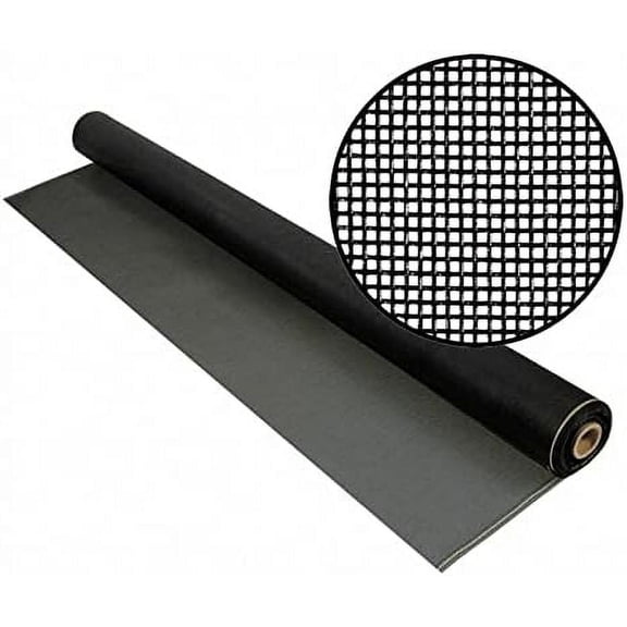 SuperScreen 20/20 Screen Mesh Kit - (72 in x 100 ft) Roll of Screen & Roller Tool - Heavy Duty Pet Screen Rolls for Patio & Window Screen Replacement