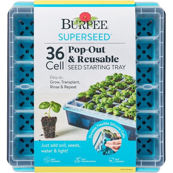 SuperSeed Seed Starting Tray | 36 Cell Reusable Seed Starter Tray | for Starting Vegetable, Flower & Herb Seeds | Indoor Grow Kit for Plant Seedlings | for Germination Success