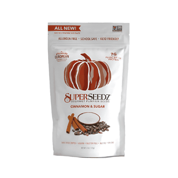 SuperSeedz Gourmet Pumpkin Seeds Cinnamon & Sugar - 5 oz