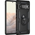 thumbnail image 1 of [SuperShield] Google Pixel 6 (6.4") 2021 Kickstand Rotating Ring Case, Heavy Duty Drop Protection Hybrid Shock Absorption Rugged Hard Phone Case Cover, 1 of 5
