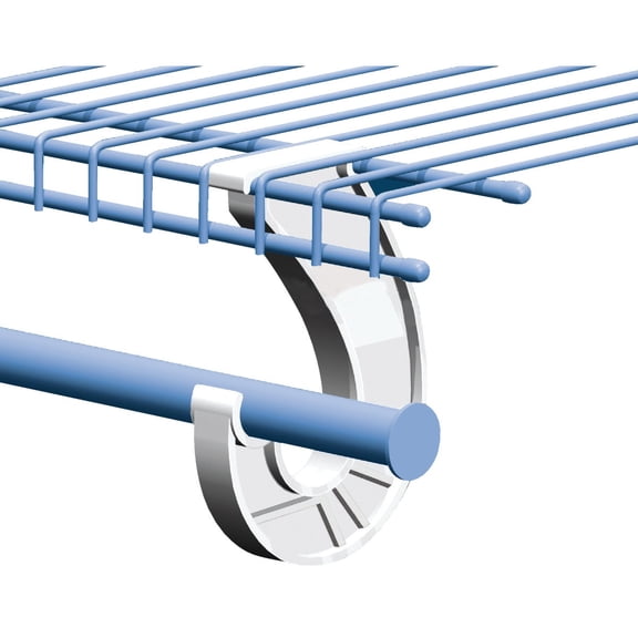 ClosetMaid SuperSlide Closet Rod Support - Hanging, White - Pack of 50 Residential Use, Standard Application