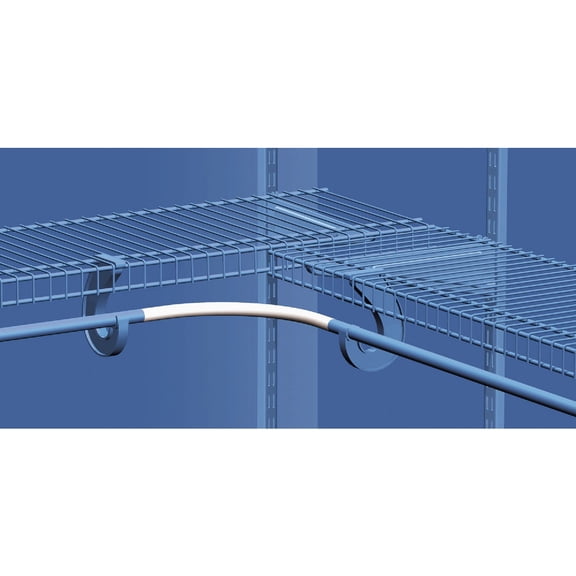 ClosetMaid SuperSlide White Closet Rod Corner Rounder Bar — Residential Use, Standard Application