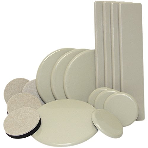 SuperSliders 4712995NB X-Large Variety Pack, Reusable Furniture Moving Kit for Carpet with 4 Felt Sliders- Move Heavy Furniture Quickly and Easily, Linen (16 Pack)