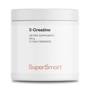SuperSmart - 3-Creatine Powder High Strength - Creatine Complex - Sport Performance & Recovery | Non-GMO & Gluten Free - 250 g