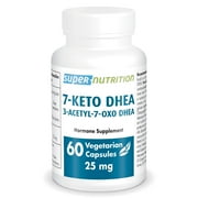 SuperSmart - 7-Keto DHEA 25mg - Advanced DHEA Metabolite Supplement | Non-GMO & Gluten Free - 60 Vegetarian Capsules