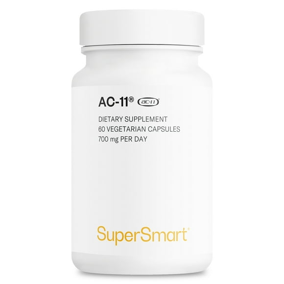 SuperSmart - AC-11 Supplement 700mg per Day (Cat's Claw Extract) - Uncaria Tomentosa Bark | Non-GMO & Gluten Free - 60 Vegetarian Capsules