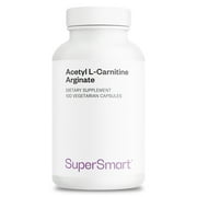 SuperSmart - Acetyl L Carnitine Arginate 1000 mg per Day - Amino Acids Supplement | Non-GMO & Gluten Free - 120 Vegetarian Capsules