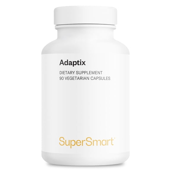 SuperSmart - Adaptix - Adaptogens Supplement - with Ashwagandha, Rhodiola, Schisandra - Vitality & Stress Relief | Non-GMO & Gluten Free - 90 Vegetarian Capsules