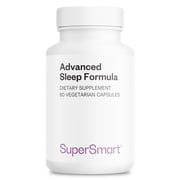SuperSmart - Advanced Sleep Formula - with Melatonin, Valerian Root - Sleep Aid Supplement | Non-GMO & Gluten Free - 60 Vegetarian Capsules