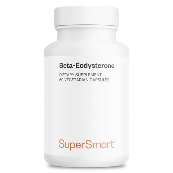 SuperSmart - Beta Ecdysterone 1000 mg per Day - Maximum Purity 95% | Non-GMO & Gluten Free - 60 Vegetarian Capsules