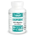 thumbnail image 1 of SuperSmart Bioperine 30mg per Day (95% Piperine) - Black Pepper Extract Supplement - Absorption Enhancer - Digestive Enzymes Support | Non-GMO & Gluten Free - 90 Vegetarian Capsules, 1 of 8
