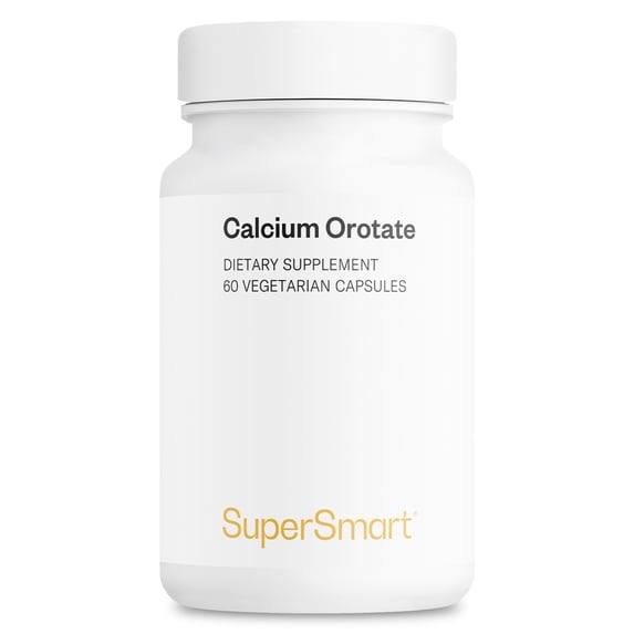 SuperSmart Calcium Orotate with Magnesium Orotate 9:1 (Highly Bioavailable) - Advanced Teeth & Bones Strength Supplement | Non-GMO & Gluten Free - 60 Vegetarian Capsules