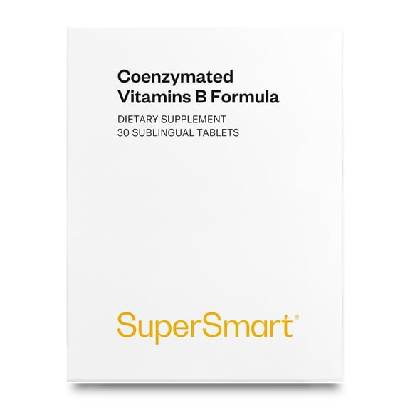 SuperSmart - Coenzymated B Formula - 5 Times More Active - Contains All B Group Vitamins | Non-GMO & Gluten Free - 30 tablets