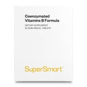 SuperSmart - Coenzymated B Formula - 5 Times More Active - Contains All B Group Vitamins | Non-GMO & Gluten Free - 30 tablets
