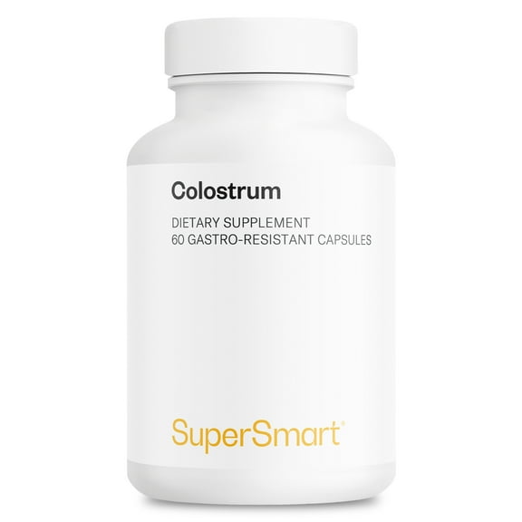 SuperSmart - Colostrum 1000 mg per Day (30% IgG) - Immune Support & Booster - from Bovine Milk | Non-GMO & Gluten Free - 60 DR Capsules