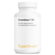 SuperSmart - Crominex 3+ 20 mg per Day - Optimized Chromium Supplement | Non-GMO & Gluten Free - 120 Vegetarian Capsules
