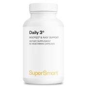 SuperSmart Daily3 + Bio PQQ All-in-One Formula - Multivitamin for Women and Men - 45 Essential Nutrients | Non-GMO & Gluten-Free | 1 Month Supply - 90 Vegetarian Capsules