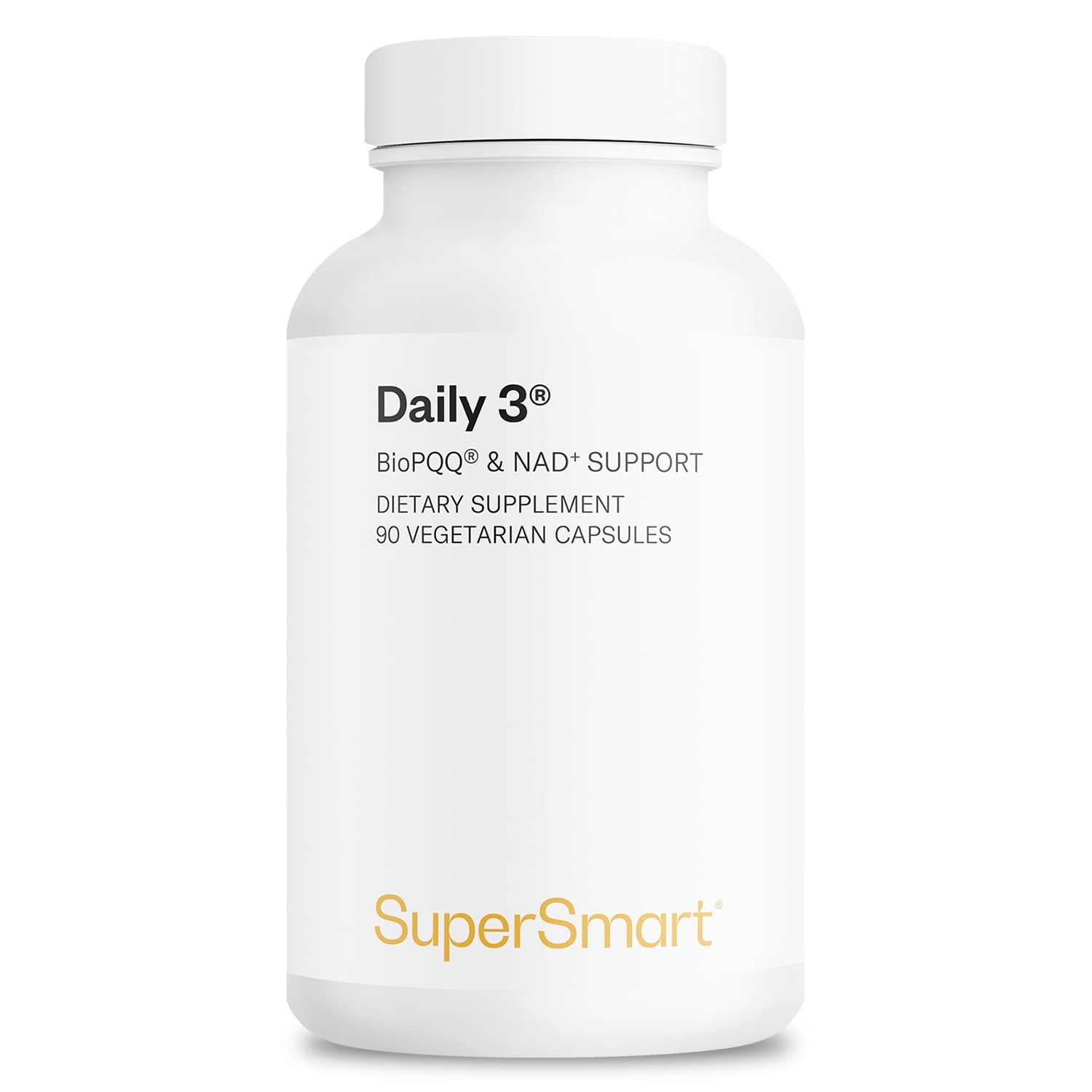 SuperSmart - Daily 3 - Multivitamin for Men & Women - 42 Vitamins, Minerals & Antioxidants Supplement | Non-GMO & Gluten-Free - 90 Vegetarian Capsules