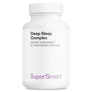SuperSmart Deep Sleep Complex Melatonin Free - Quality Sleep Formula with PeptiSleep , L-Theanine, L-Ornithine & Magnolia Extract | Plant-Based & Vegan - 60 Vegetarian Capsules