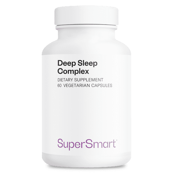 SuperSmart Deep Sleep Complex (Melatonin Free) - Quality Sleep Formula with PeptiSleep , L-Theanine, L-Ornithine & Magnolia Extract | Plant-Based & Vegan - 60 Vegetarian Capsules