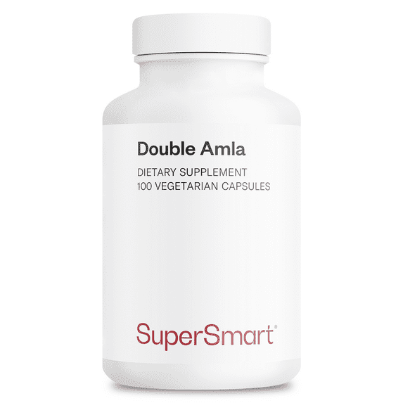 SuperSmart Double AMLA Supplement (Patented & High Strength) - Fresh Indian Gooseberry Extract - Emblica Officinalis | Non-GMO & Gluten Free - 100 Vegetarian Capsules