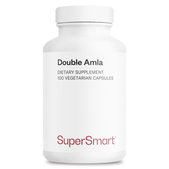 SuperSmart Double AMLA Supplement (Patented & High Strength) - Fresh Indian Gooseberry Extract - Emblica Officinalis | Non-GMO & Gluten Free - 100 Vegetarian Capsules