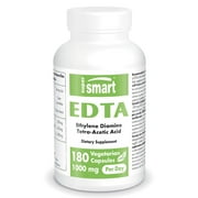 SuperSmart EDTA - Calcium Disodium EDTA Supplement - Antioxidant Supplement | Non-GMO & Gluten-Free - 180 Vegetarian Capsules
