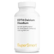 Supersmart - EDTA 1000mg per Day - Calcium Disodium EDTA Supplement | Non-GMO & Gluten Free - 180 Vegetarian Capsules
