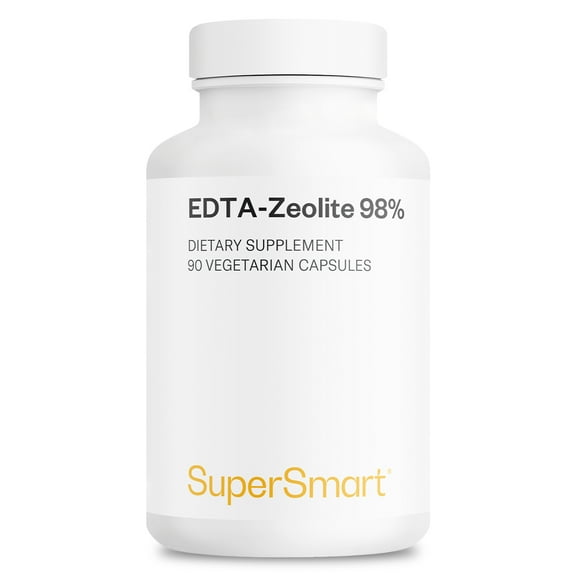 SuperSmart EDTA Zeolite 98% (Advanced Formula) - with Milk Thistle & Parsley - High Potency Supplement | Made in USA | Non-GMO & Gluten Free - 90 Vegetarian Capsules