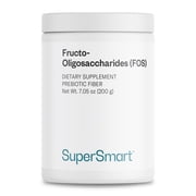 SuperSmart Fructo Oligosaccharides Powder Prebiotics FOS - Oligofructose Inulin - Fiber Supplement | Non-GMO & Gluten Free - 200 g